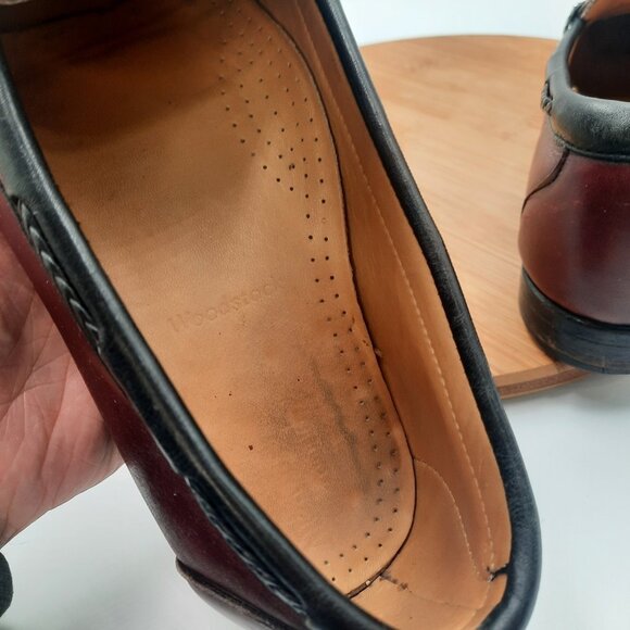 Allen Edmonds Woodstock Mens 11 Shoes Burgandy Leather Kiltie Dress Loafers USA
